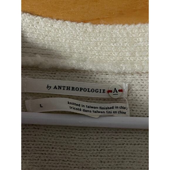 Anthropology womens large cream sweater - Picture 3 of 3